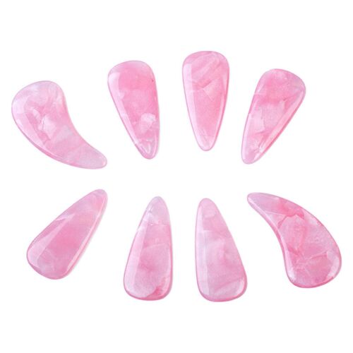 8 Pcs Guzheng Finger Picks Silicone Polymère Délicat En Douceur Apparence Élastique Professionnel Guzheng Couvre-Ongles Couleur Pêche