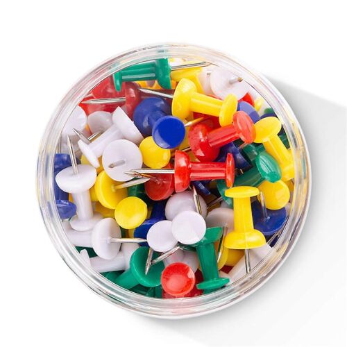 80pcs Punaises Antirouille En Acier Inoxydable Décoratif Assorti Punaises Pour Panneau De Liège Image Murale