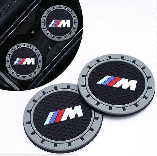 2pcs Voiture Tasse Porte-Dessous De Verre, Porte-Gobelet Insérer Coaster Avec Bmw M M2 M4 M5 M6 M8 X1 X2 X3 X5 X6 M135i M240i Z4 328i X7, Anti Slip Car Cup Coaster Pour Ca