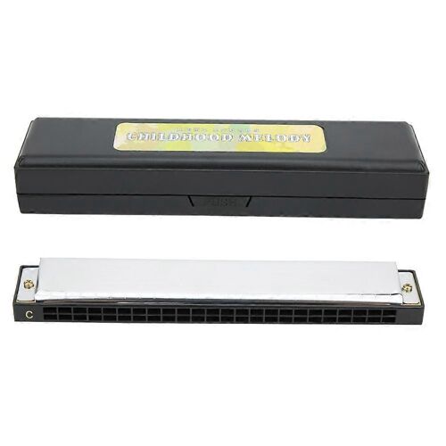 Professionnel Orgue À Bouche Harmonica Harpe Diatonique C Clé En Acier Inoxydable Plaque De Couverture 24 ? Trounoir