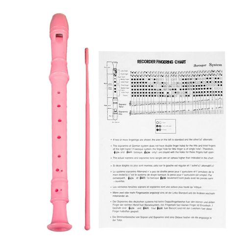8 Trous Flûte À Bec Légère Portable Descant Flauta Flûte À Bec Abs Clarinette Pour Les Étudiants Enfants Rose