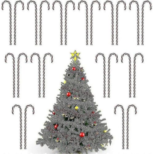 Décorations d'arbre de Noël Candy Cane - 24 Pcs Noël ornements de vacances