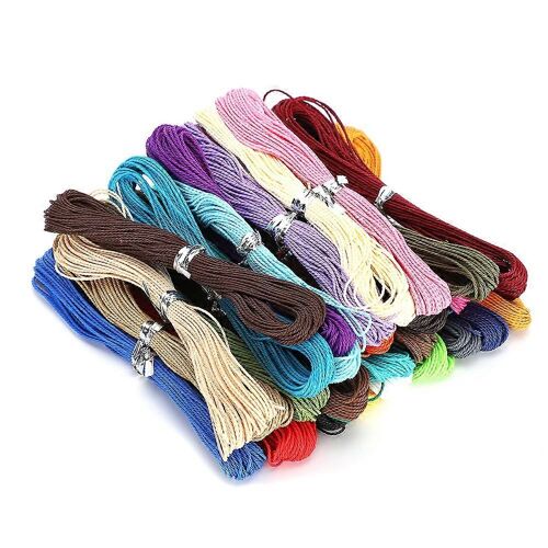1mm Diamètre 10m Polyester Ciré Cordon String Fil Bijoux Apprêts Bricolage Artisanat Accessoire