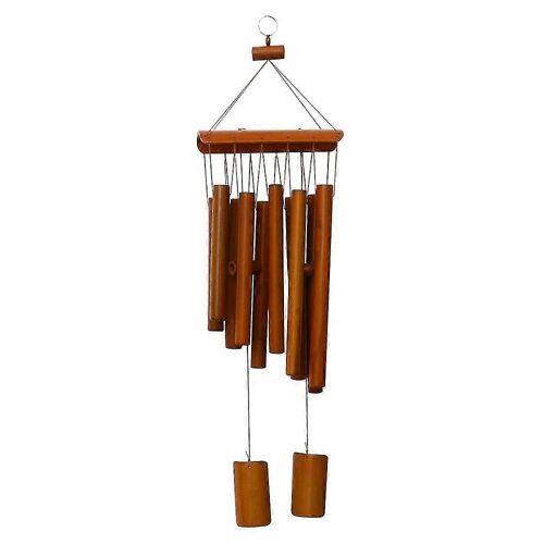 Cadeaux Carillons de vent en bambou10 Tubes sonores en bambou 60 cm Carillon de vent En bois Cadeau Jardin Décoration Carillons