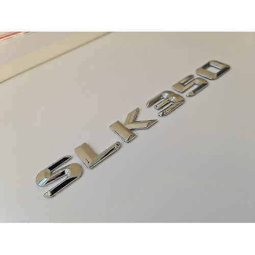 Slk350 Argent Chrome Lettre Numéro Insigne De Coffre Arrière Emblème Classe Slk Mercedes