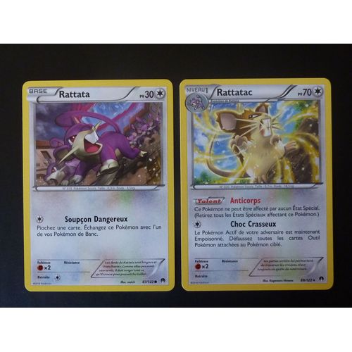Rattata 87/122 Rattatac 88/122 - Pokemon Xy Rupture Turbo 