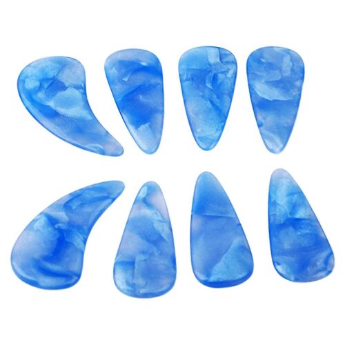 8 Pcs Guzheng Finger Picks Silicone Polymère Délicat En Douceur Apparence Élastique Guzheng Professionnel Ongles Couvre Montagne Couleur