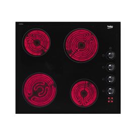 Beko HIC64100 - Vitrocéramique - 4 plaques de cuisson - Niche - largeur : 56 cm - profondeur : 49 cm - noir