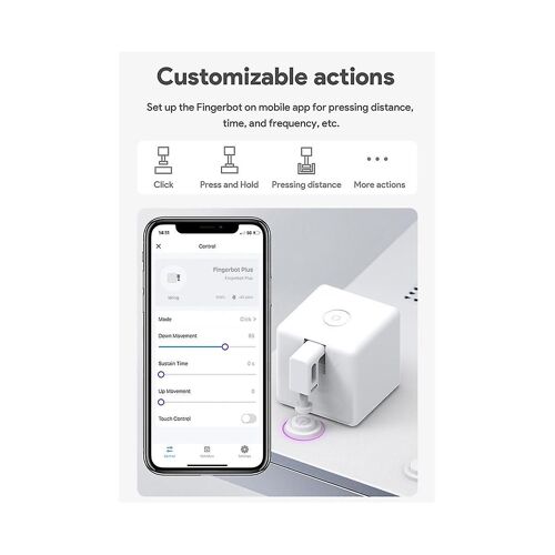 TUYA Smart Fingerbot Plus Zigbee Knop Smart Home Smart Life App Commande vocale avec application