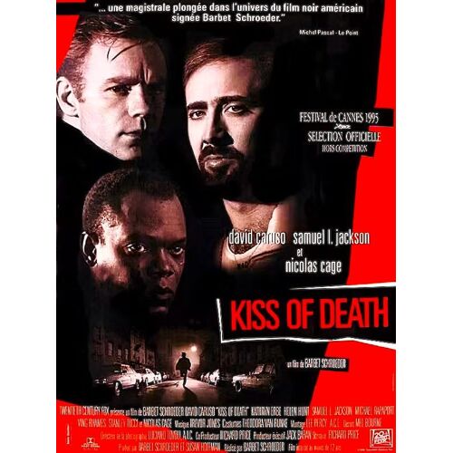 Kiss Of Death - Affiche Originale Cinéma Pliée En 2 - Format 40 X 55 Cm - De Barbet Schroeder - 1995 - David Caruso, Samuel L. Jackson, Nicolas Cage