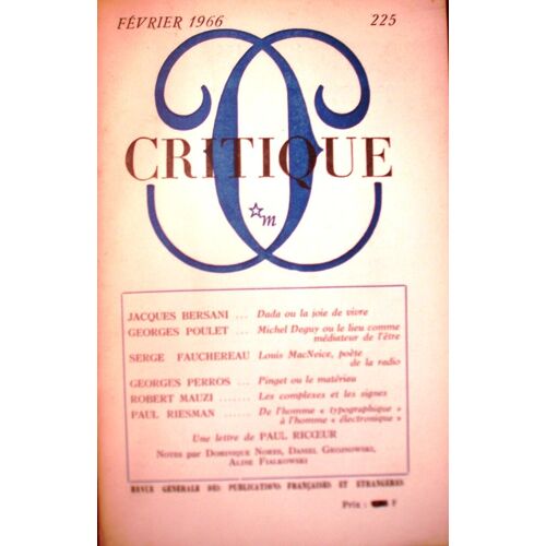 Critique 225 Février 1966
