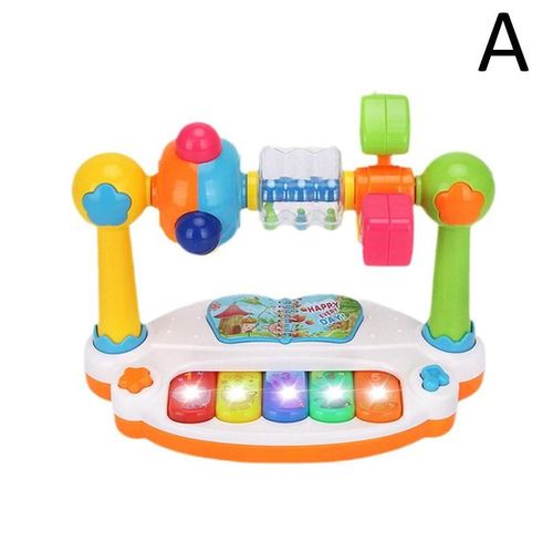 Jouets De Piano Musical Rotatif Pour Bébé, Table D'Activités Pour Enfants, Lumière De Noël, Jouets D'Anniversaire, Son, Cadeau Éducatif Pour Bébé, J8o5