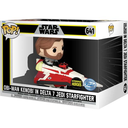 Figurine Funko Pop - Star Wars : The Clone Wars N°641 - Obi-Wan Kenobi Dans Le Chasseur Delta-7 (Hyperspace Heroes) (73694)