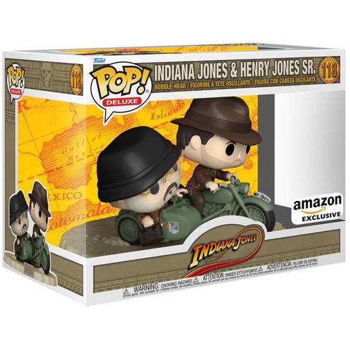 Figurine Funko Pop - Indiana Jones N°118 - Indiana Jones Et Henry Jones À Moto (71051)