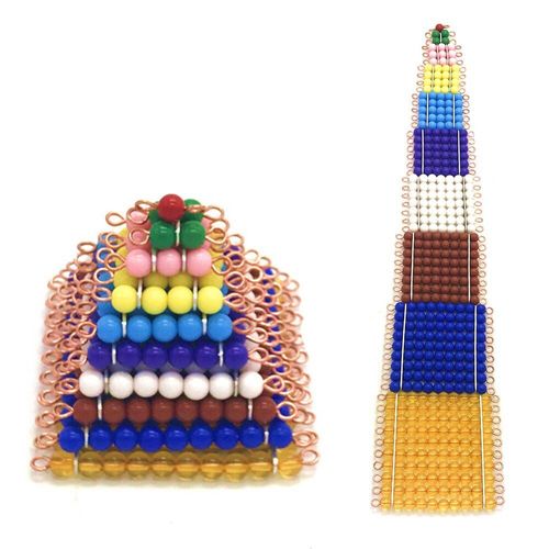 Jouets De Maths Montessori Pour Bébé, Perles Colorées, Escalier, Carré D'Enseignement, 1 À 10, Cadeau D'Anniversaire, Apprentissage Préscolaire