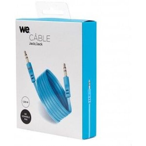 CÃ¢ble Jack/Jack mÃ¢le WE bleu