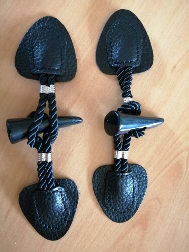 Lot De 2 Fermoirs À Cordes Noirs