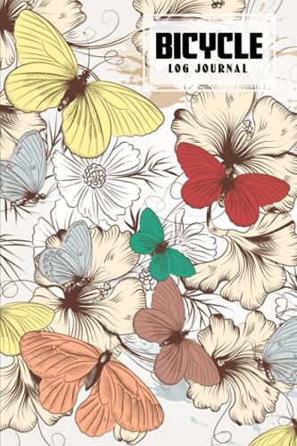 Bicycle Log Journal: Bicycling Ride Journal Vintage Floral Cover, Record Your Rides And Performances, Gift Idea For Off Road Biking Cycling Enthusiasts | 120 Pages, Size 6" X 9" | By Holger Winter