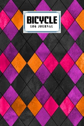 Bicycle Log Journal: Rhombus Cover Cycling Journal And Training Notebook, Log Rides And Routes And Trails | 120 Pages, Size 6" X 9" | By Gotthard Albers