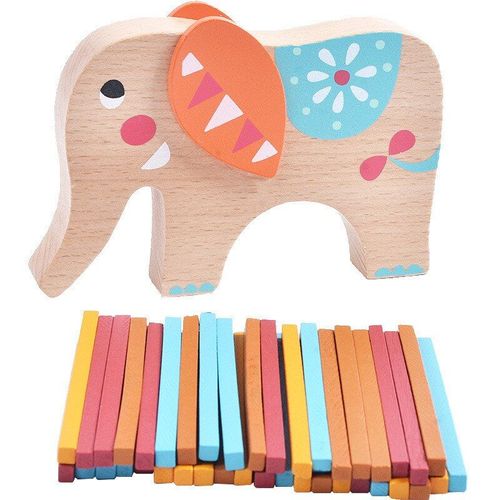Jouets En Bois Pour Enfants, Blocs De Construction En Forme D'éléphant, Jeux De Société Montessori, Jouets Éducatifs Pour Enfants