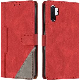 Coque Pour Samsung Galaxy Note 10 Plus/Note 10+, Housse Etui Portefeuille Cuir Multifonction, Fermeture Magntique Clapet [Fonction Support] Flip Compatible Avec Samsung Note 10 Plus (Rouge)