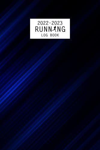 Running Log Book: 2 Year Journal 365 Day By Day Planner With 24 Months Calendar January To December To Improve Your Runs Black And Blue Cover