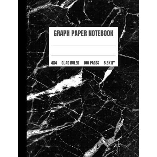 4x4 Quad Ruled Graph Paper Composition Notebook 100 Pages (Large 8.5 X 11"): Grid Paper Notebook (4 Squares Per Inch) - For Science, Math & Engineering Students Or Teachers