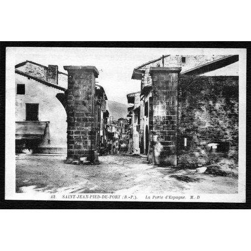 Carte Postale Ancienne, France, Pyrénées Atlantiques ( 64 ), Saint Jean Pied De Port, La Porte D'espagne