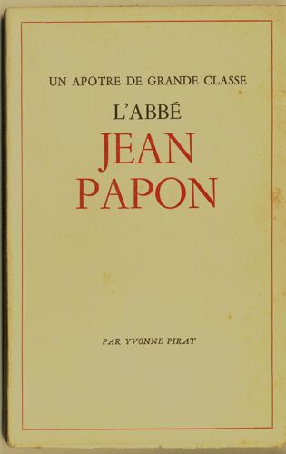 L Abbé Jean Papon 1868-1924