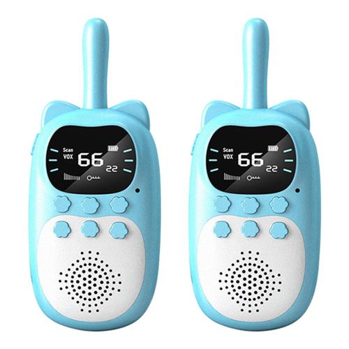 Mini Walkie-Talkie Portable En Forme De Chat, Rechargeable, Radio D'extérieur, Émetteur-Récepteur, Interphone, Écran Lcd, Intera Longue Distance