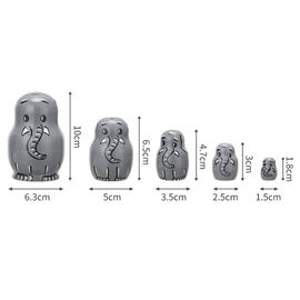 Éléphant Poupées Russes En Bois Peintes À La Main, Empilables, Coffrets Cadeaux, Matrioshka, Peint À La Main, Cadeaux D'Anniversaire #21