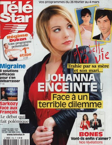 Télé Star / 21-02-2011 N°1795 : Florent Pagny (1p) - Sofia Essaïdi (1,5p) - Ashton Kutcher (3/4p)