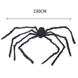 Araignée géante noire en peluche d'horreur, accessoires de décoration de fête d'halloween, jouets pour enfants, décor de maison hantée
