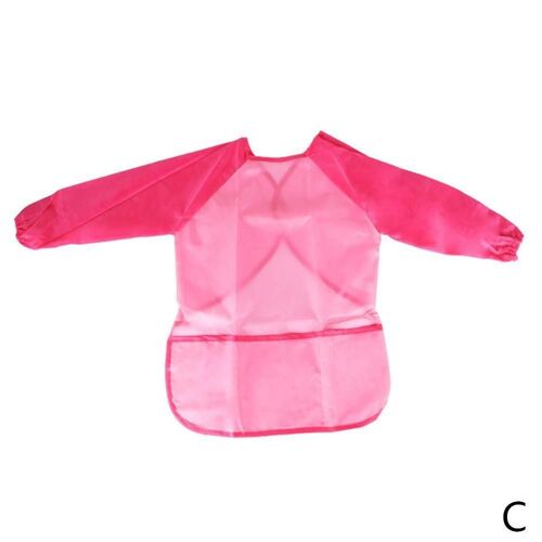 Tablier À Manches Longues Pour Enfants, Blouse Pour École De Peinture, Pour Garçons Et Filles, Portable, Imperméable, 1 Pièce