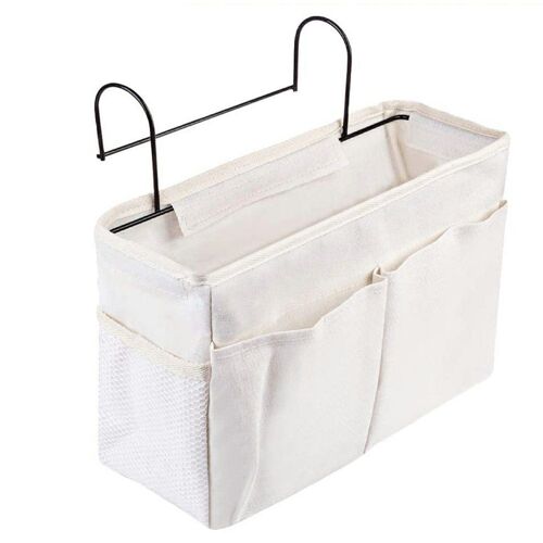 Sac de rangement en tissu haut et bbas avec crochets métalliques, panier de rangement de chevet de chambre à coucher, artefact de rangement de berceau