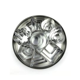 Moules De Cuisson En Acier Inoxydabble, 24 Pièces/Ensemble, Emporte-Pièces, Piston, Biscuit, Moule Étoile, C¿Ur, Moule De Cuisson, Pochoirs, Pâtisserie