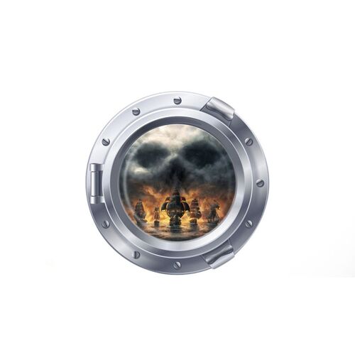 Papier Peint Auto-Adhésif Amovible,, Motif De Fenêtre Sous-Marine 3d, Autocollant Mural D'art, Décor De Salon