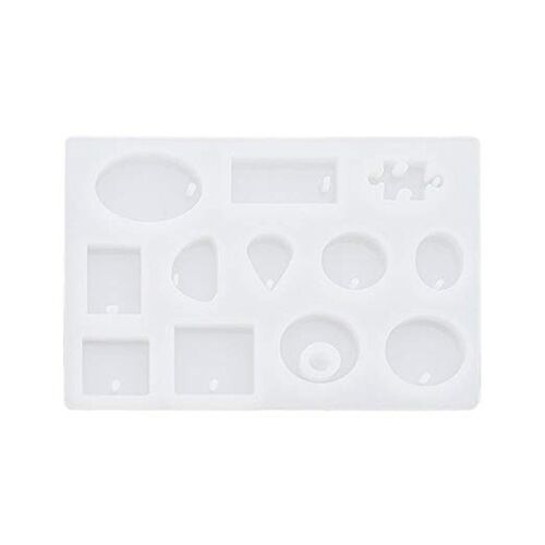 Moule En Silicone Pour Pendentif Dee Collier Portable, Bijoux Artisanaux À Faire Soi-Même, Goutte D'eau, Carré, Rond