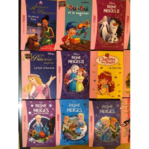 Lot Bibliothèque Rose Disney Et Autre