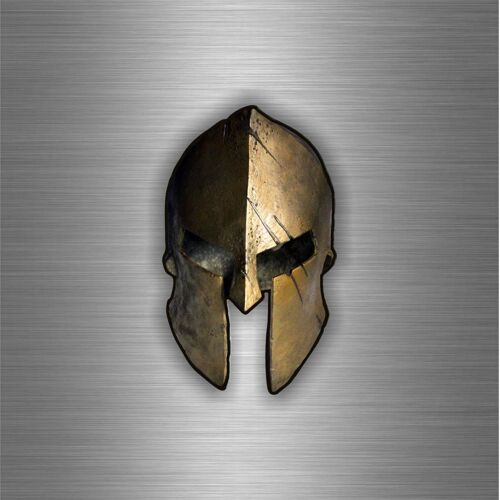 Sticker Autocollant Car Moto Biker Warrior Airsoft Molon Labe Spartan Helmet R9