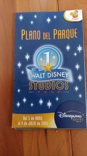 Disney Land Paris Plano Del Parque 5/04-4/07/2003 Walt Disney Studios