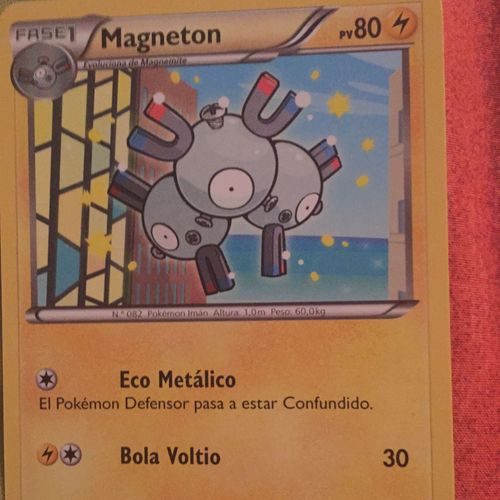 Carte Pokemon De La Série Noir Et Blanc En Espagnol Magneton 