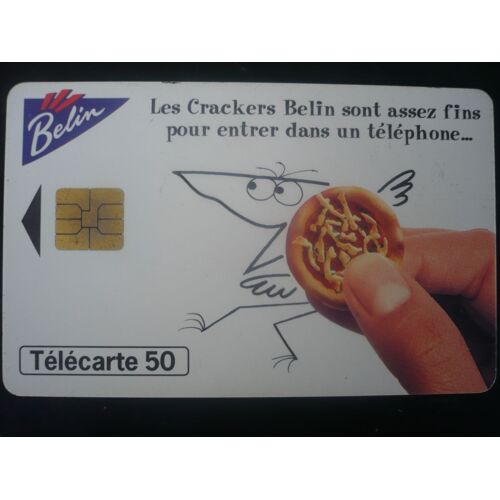 Télécarte 50 - Les Crackers Belin Sont Assez Fins Pour Entrer Dans Un Téléphone