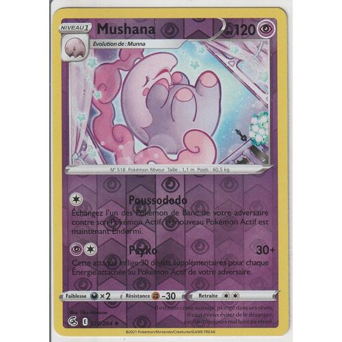 Carte Pokemon - Mushana - 122/264 - Reverse - Épée Et Bouclier 8 - Poing De Fusion - V.F