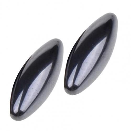 Breloques En Pierre De Massage, 2 Pièces, Thérapie Magnétique, Soulagement Du Stress, En Ferrite, Perles De Rugby, Boule De Massage Pour Les Mains