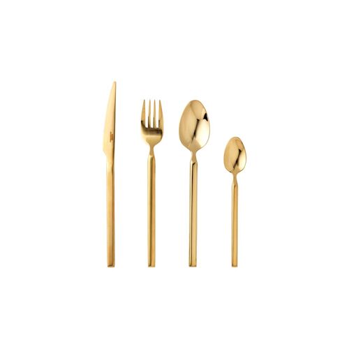 Broste Copenhagen - Tvis Cutlery Set , 16 Pc - Stainless Steel - Ros
