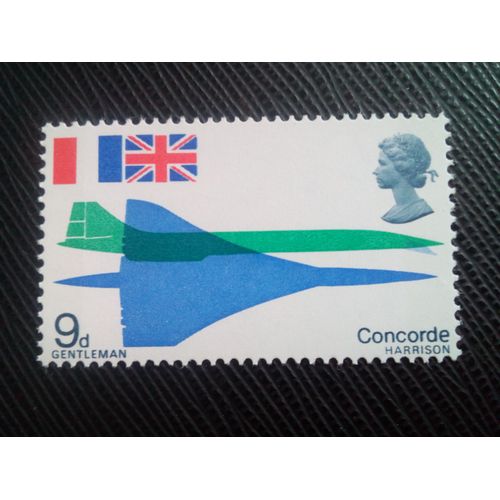 Timbre Angleterre Yt 556 Concorde - Vues En Plan Et En Élévation 1969 ( 00100305 )