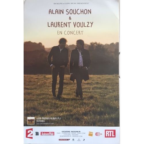 Alain Souchon - Laurent Voulzy - En Concert - Affiche / Poster Livré Roulé