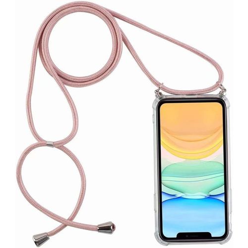 Coque Compatible Avec Huawei Y6 2018/Honor 7a,Coque Avec Cordon,¿¿Tuis ¿¿ Bandouli¿¿Re Et Cordon Collier Case Portable Cover,Rose Gold
