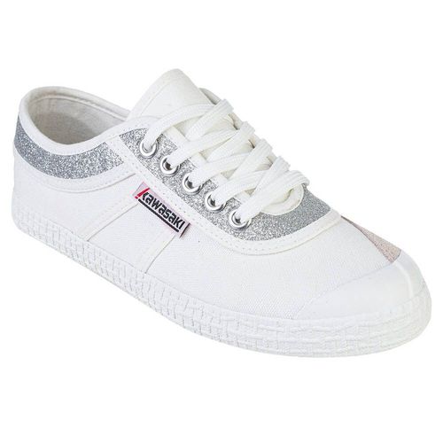 Kawasaki Footwear Glitter Canvas Shoe Silver T38